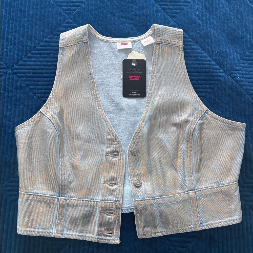 Levi's Light Blue Denim Vest